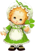 a little girl with a shamrock 